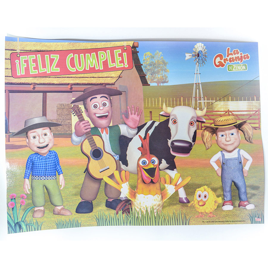 La granja de Zenón cartel feliz cumpleaños